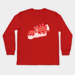 stegosaurus Kids Long Sleeve T-Shirt